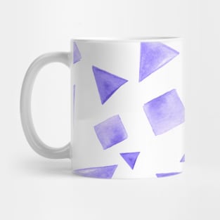 Seamless Geometric Pattern Triangles and squares Purple Mug